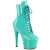 Pleaser ADORE-1020 Platform Ankle Boots Patent Turquoise