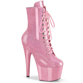 Pleaser ADORE-1020GP Platform Ankle Boots Patent Glitter...