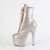 Pleaser ADORE-1020GP Platform Ankle Boots Patent Glitter Beige Brown