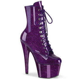 Pleaser ADORE-1020GP Platform Ankle Boots Patent Glitter...