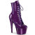 Pleaser ADORE-1020GP Platform Ankle Boots Patent Glitter Dark Purple