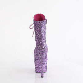 Pleaser ADORE-1020GWR Platform Ankle Boots Glitter Lavender