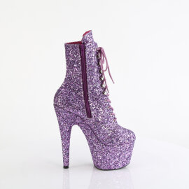 Pleaser ADORE-1020GWR Platform Ankle Boots Glitter Lavender