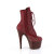 Pleaser ADORE-1020RM Platform Ankle Boots Faux Leather Rhinestones Mesh Burgundy