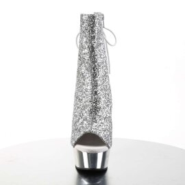Pleaser DELIGHT-1018G Silver Glitter/Silver Chrome EU-35 / US-5