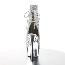 Pleaser DELIGHT-1018G Silver Glitter/Silver Chrome EU-35 / US-5