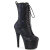 Pleaser ADORE-1040SPF Platform Ankle Boots Fabric Snake Print Black