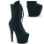 Pleaser ADORE-1045VEL Platform Ankle Boots Velvet Green