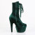 Pleaser ADORE-1045VEL Platform Ankle Boots Velvet Green
