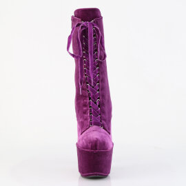 Pleaser ADORE-1045VEL Platform Ankle Boots Velvet Purple