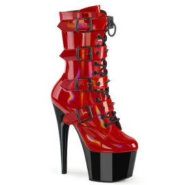 Pleaser ADORE-1046TT Platform Ankle Boots Patent Hologram...