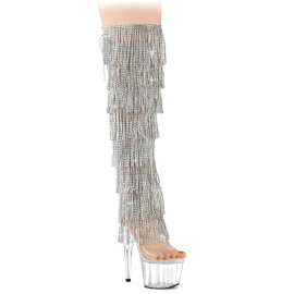 Pleaser ADORE-3019C-RSF Platform Overknee Boots Clear...