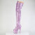 Pleaser ADORE-3020GP Platform Overknee Boots Patent Glitter Purple