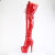 Pleaser ADORE-3020GP Platform Overknee Boots Patent Glitter Red