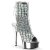 Pleaser DELIGHT-1018HG Silver Hologram Ostrich Pu/Silver Chrome EU-35 / US-5