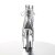 Pleaser DELIGHT-1018HG Silver Hologram Ostrich Pu/Silver Chrome EU-35 / US-5