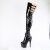 Pleaser ADORE-3055 Platform Overknee Boots Patent Black