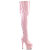 Pleaser ADORE-3063 Platform Overknee Boots Patent Glitter Pink