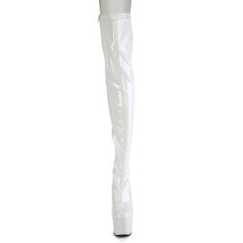 Pleaser ADORE-3063 Platform Overknee Boots White