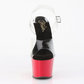 Pleaser ADORE-708 Platform Sandalettes Clear Red