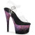 Pleaser ADORE-708SS Platform Sandalettes Clear Glitter Purple