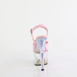 Pleaser ADORE-709HT Platform Sandalettes Hologram Smoke Pink