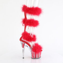 Pleaser ADORE-728F Platform Sandalettes Clear Red