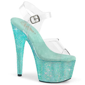 Pleaser BEJEWELED-708RRS Platform Sandalettes Clear...