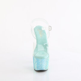 Pleaser BEJEWELED-708RRS Platform Sandalettes Clear...