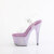 Pleaser BEJEWELED-708RRS Platform Sandalettes Clear Rhinestones Purple