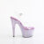 Pleaser BEJEWELED-708RRS Platform Sandalettes Clear Rhinestones Purple