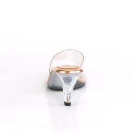 Fabulicious BELLE-301 Mules Clear Gold