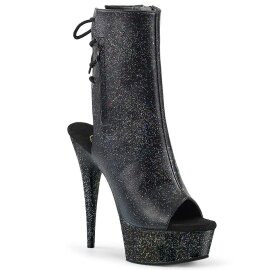 Pleaser DELIGHT-1018MMG Black Faux Leather/Black Matte...