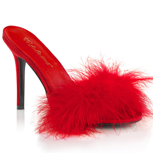 Fabulicious CLASSIQUE-01F Mules Faux Leather Red