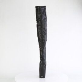 Pleaser CRAZE-3000 Platform Overknee Boots Faux Leather Black