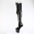 Pleaser CRAZE-3050 Platform Overknee Boots Patent Black