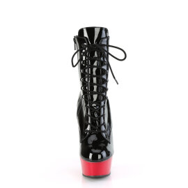 Pleaser DELIGHT-1020 Platform Ankle Boots Patent Black