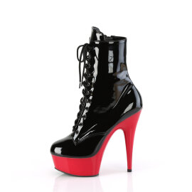 Pleaser DELIGHT-1020 Platform Ankle Boots Patent Black