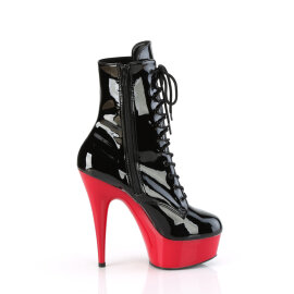 Pleaser DELIGHT-1020 Platform Ankle Boots Patent Black