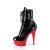 Pleaser DELIGHT-1020 Platform Ankle Boots Patent Black