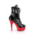 Pleaser DELIGHT-1020 Platform Ankle Boots Patent Black