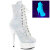Pleaser DELIGHT-1020LG Platform Ankle Boots Glitter Neon White