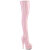 Pleaser DELIGHT-3000HWR Platform Overknee Boots Patent Pink