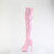 Pleaser DELIGHT-3000HWR Platform Overknee Boots Patent Pink