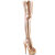 Pleaser DELIGHT-3000HWR Platform Overknee Boots Hologram Faux Leather Gold