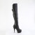 Pleaser DELIGHT-3018 Platform Overknee Boots Faux Leather Black