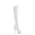 Pleaser DELIGHT-3018 Platform Overknee Boots Faux Leather White