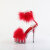 Pleaser DELIGHT-624F Platform Sandalettes Clear Red