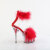 Pleaser DELIGHT-624F Platform Sandalettes Clear Red