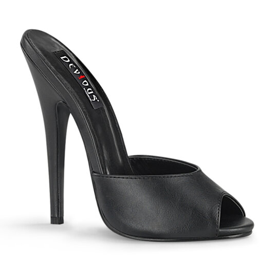 Devious DOMINA-101 Mules Faux Leather Black